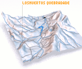 3d view of Quebrada de Los Muertos